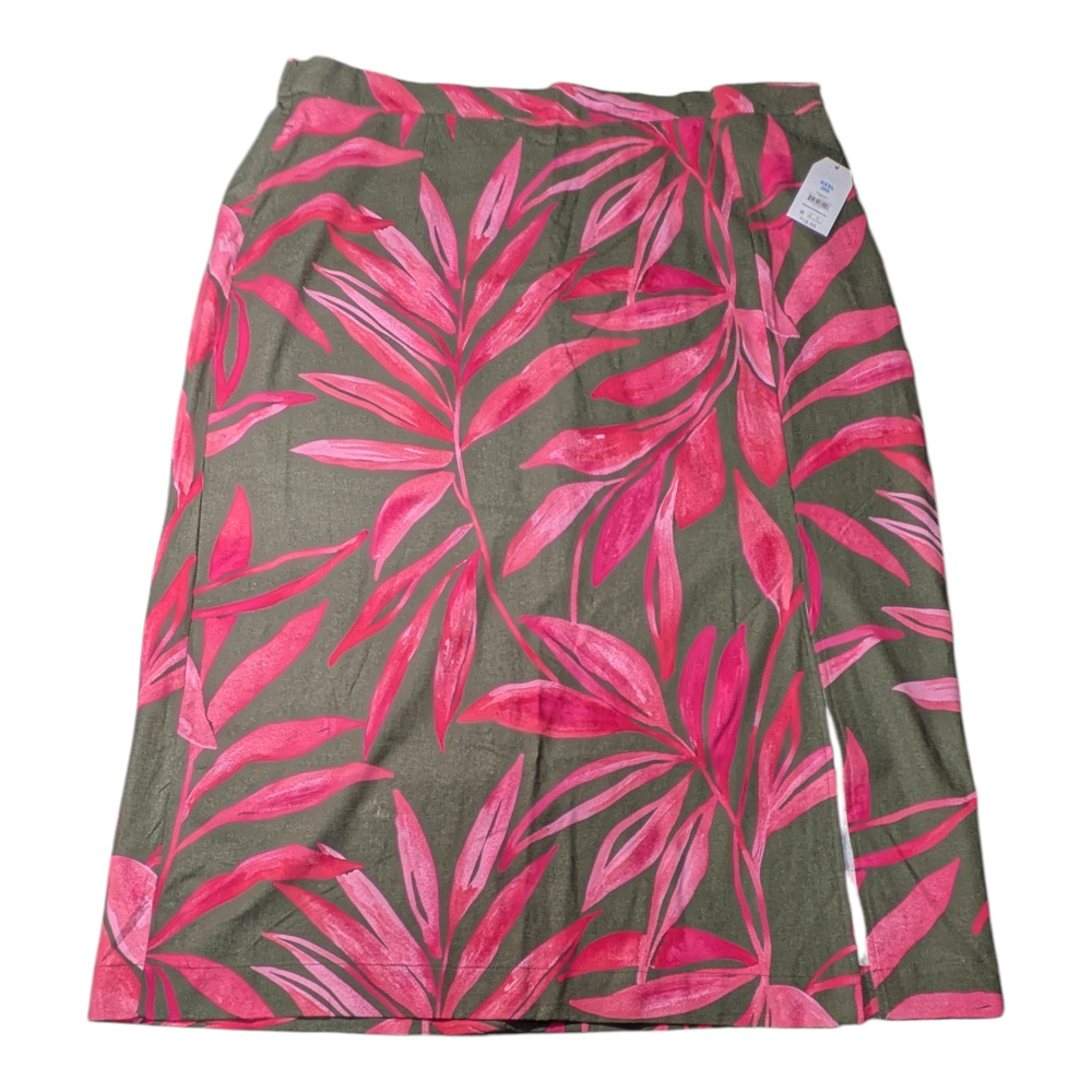 TIME & Tru - Linen Skirt - XXXL 22 - Pink And Black - New with Tags -Summer Time